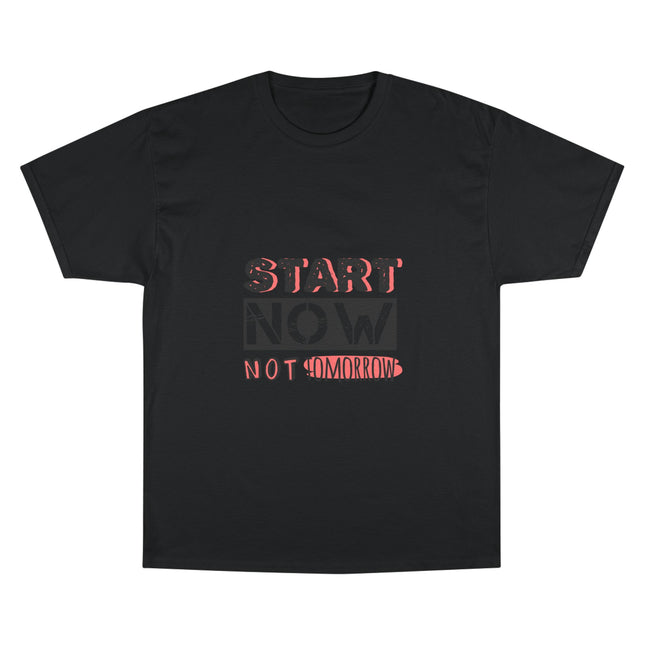 Champion-T-Shirt mit Typografie-Motiv