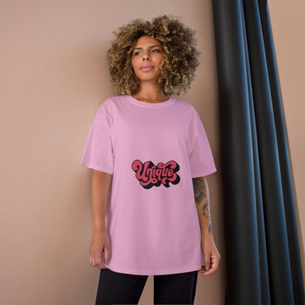 Champion-T-Shirt mit Typografie-Motiv