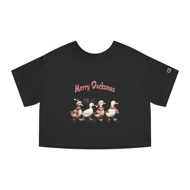 Champion Damen Heritage Cropper T-Shirt mit Weihnachtsmotiv