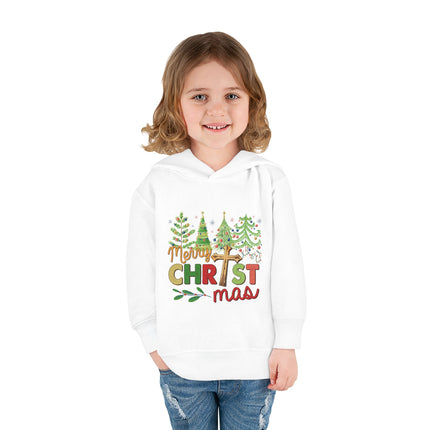 Christmas themed Toddler Pullover Fleece Hoodie