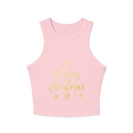 Weihnachtliches Damen Micro Rib Racer Tank Top