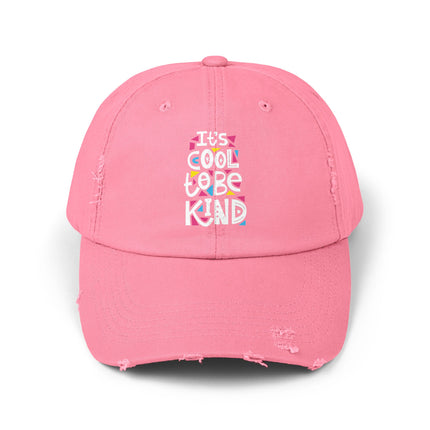 Unisex Distressed Cap mit Typografie-Motiven 