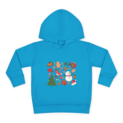 Christmas themed Toddler Pullover Fleece Hoodie