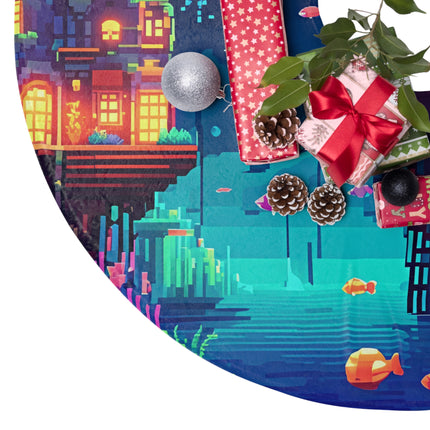 Jelly fish design themed Christmas Tree Skirts