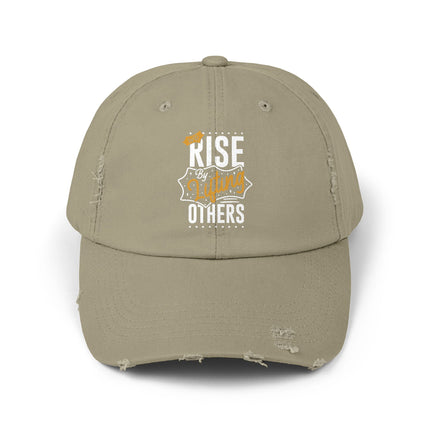 Unisex Distressed Cap mit Typografie-Motiven 