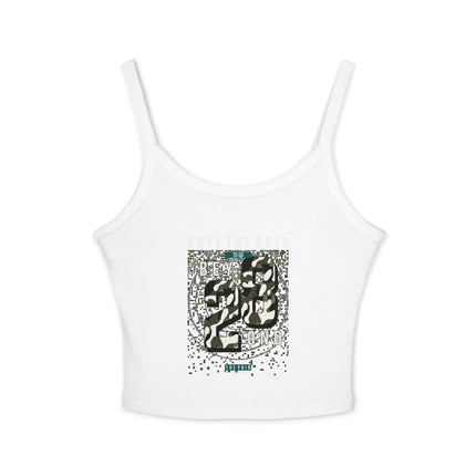 Typografie Themen Damen Spaghetti Strap Tank Top 