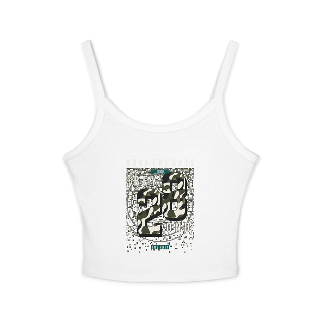 Typografie Themen Damen Spaghetti Strap Tank Top 