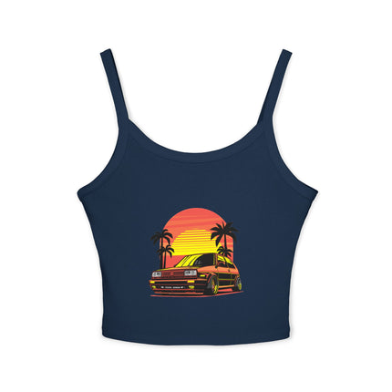 Auto-Enthusiasten Themen Damen Spaghetti Strap Tank Top 