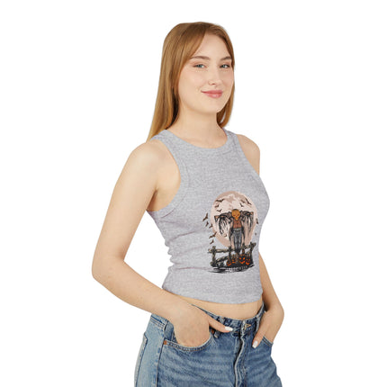 Halloween-Themen Damen Micro Rib Racer Tank Top