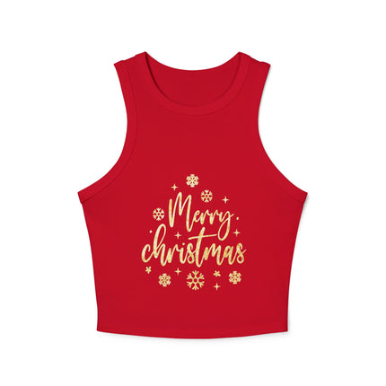 Weihnachtliches Damen Micro Rib Racer Tank Top