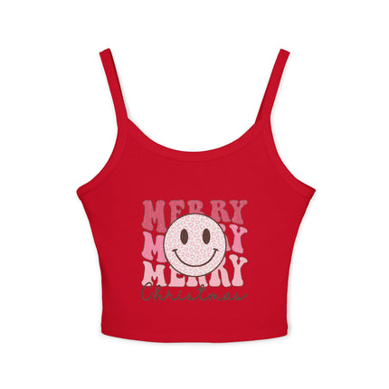 Weihnachtsmotiv Damen Spaghettiträger Tank Top 