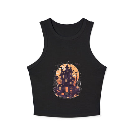 Halloween-Themen Damen Micro Rib Racer Tank Top