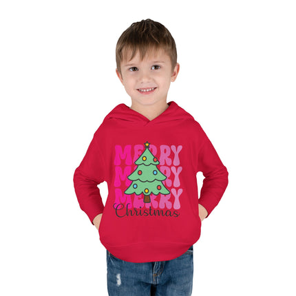 Christmas themed Toddler Pullover Fleece Hoodie