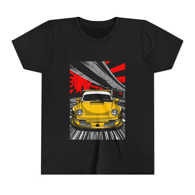 Kurzärmeliges Jugend-T-Shirt mit Auto-Enthusiasten-Motiv