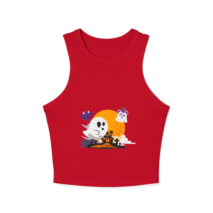 Halloween-Themen Damen Micro Rib Racer Tank Top