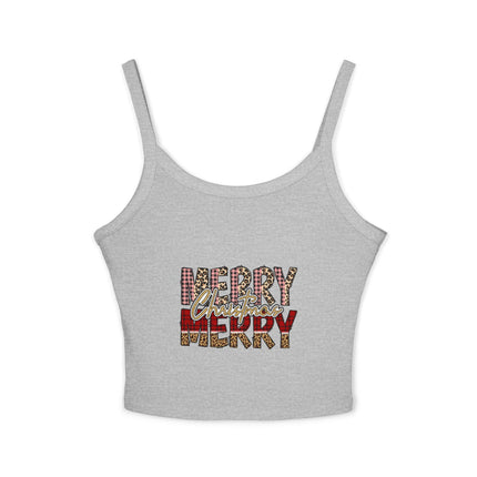 Weihnachtsmotiv Damen Spaghettiträger Tank Top 