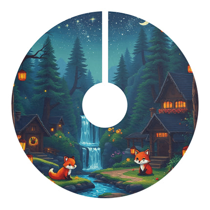 Cute Fox design themed Christmas Tree Skirts