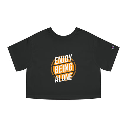 Typography themed Champion Women's Heritage Cropper T-Shirt