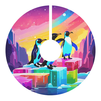 Cute Penguin design themed Christmas Tree Skirts
