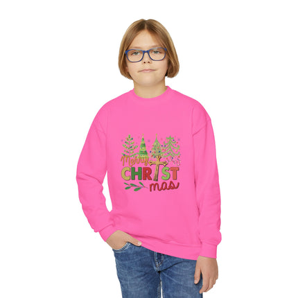 Christmas themed Youth Crewneck Sweatshirt