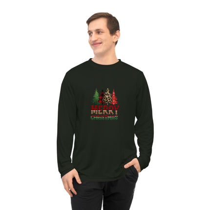 Christmas themed Unisex Performance Long Sleeve Shirt