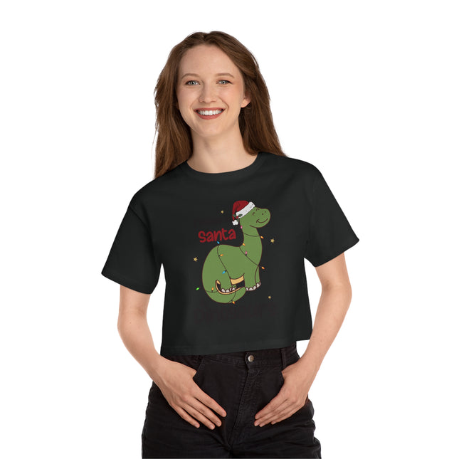 Champion Damen Heritage Cropper T-Shirt mit Weihnachtsmotiv