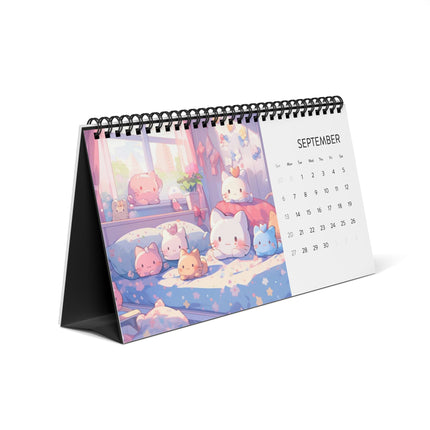2026 Enchanted Dream Desktop Calendar — Kawaii Art Grid Planner