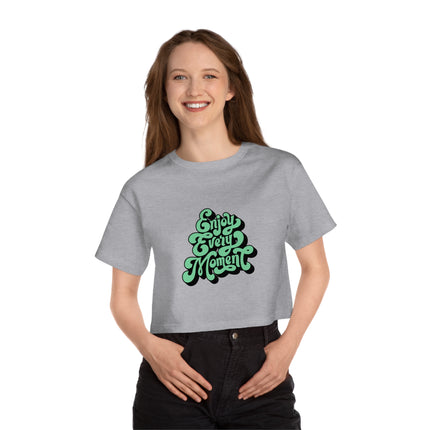 Typography themed Champion Women's Heritage Cropper T-Shirt