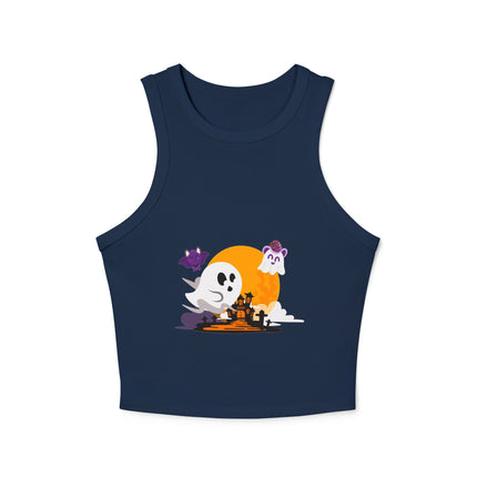 Halloween-Themen Damen Micro Rib Racer Tank Top