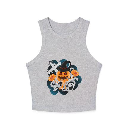 Halloween-Themen Damen Micro Rib Racer Tank Top