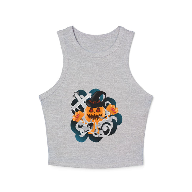 Halloween-Themen Damen Micro Rib Racer Tank Top