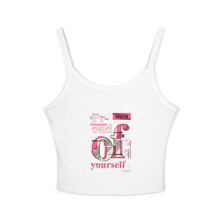 Typografie Themen Damen Spaghetti Strap Tank Top 