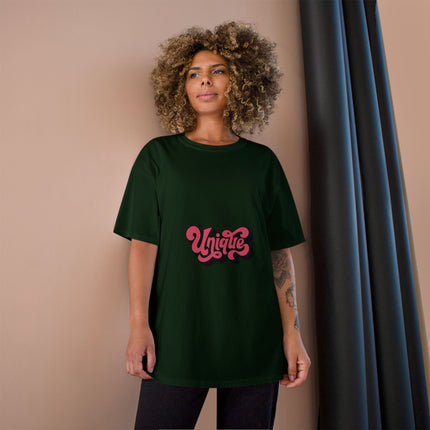 Champion-T-Shirt mit Typografie-Motiv
