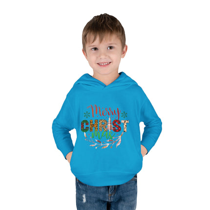 Christmas themed Toddler Pullover Fleece Hoodie