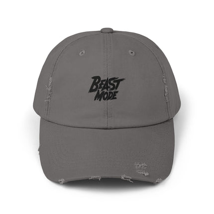 Unisex Distressed Cap mit Typografie-Motiven 