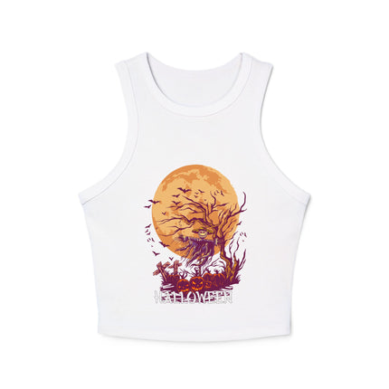Halloween-Themen Damen Micro Rib Racer Tank Top