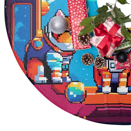 Cats in Space design themed Christmas Tree Skirts