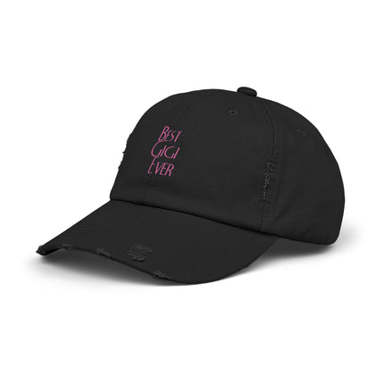Unisex Distressed Cap mit Typografie-Motiven 