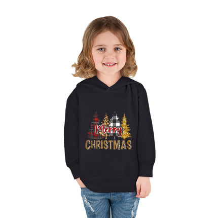 Christmas themed Toddler Pullover Fleece Hoodie