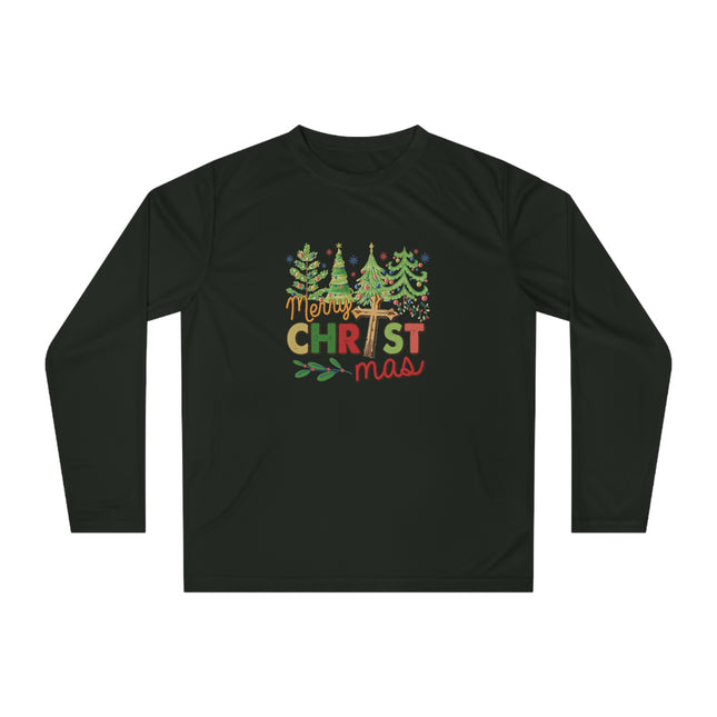 Christmas themed Unisex Performance Long Sleeve Shirt