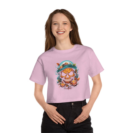 Champion Damen Heritage Cropper T-Shirt mit Halloween-Motiv