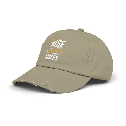 Unisex Distressed Cap mit Typografie-Motiven 