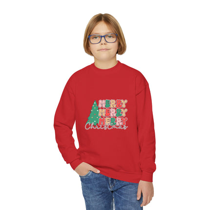 Christmas themed Youth Crewneck Sweatshirt