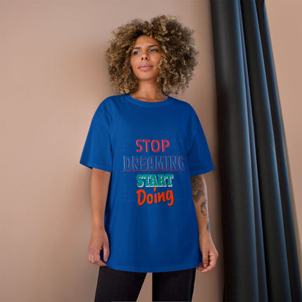 Champion-T-Shirt mit Typografie-Motiv