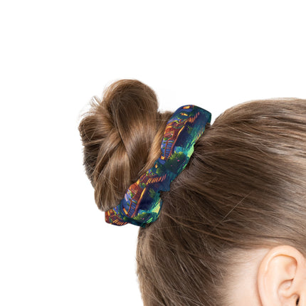 Beautiful House Scenery with pond design themed Scrunchie