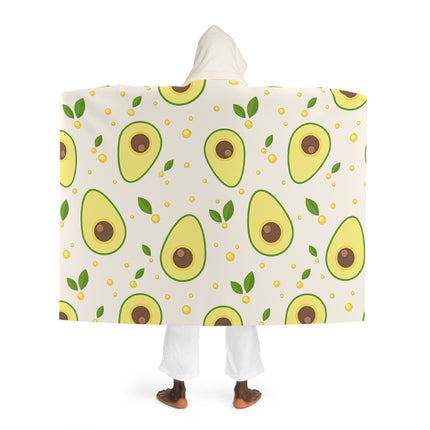 Süße Avacado Muster Design Themen Kapuze Sherpa Fleece Decke 
