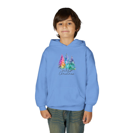 Christmas themed Youth Heavy Blend Hooded Sweatshirt