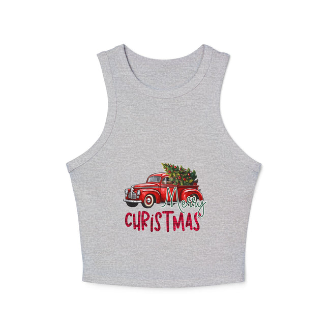 Weihnachtliches Damen Micro Rib Racer Tank Top