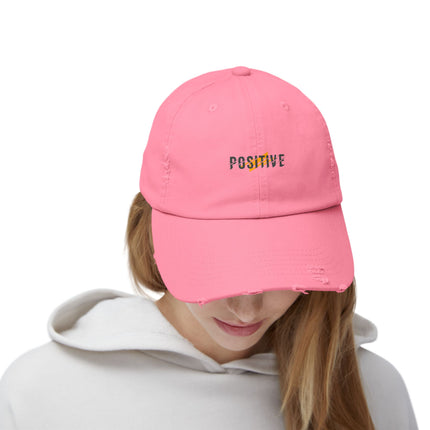 Unisex Distressed Cap mit Typografie-Motiven 
