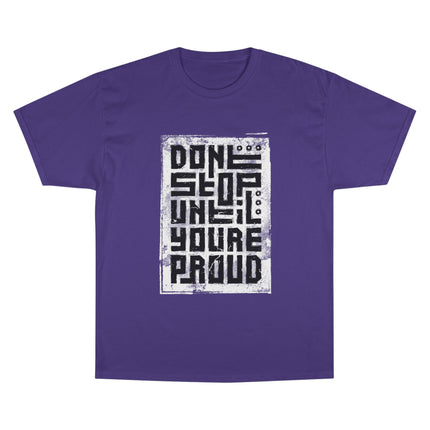 Champion-T-Shirt mit Typografie-Motiv